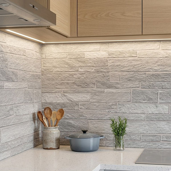 Pircher Pannello Retro Cucina Block Grigio+BEIGE MM 2X640X3050 - PIRCHER OBERLAND - Immagine 3